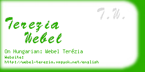 terezia webel business card